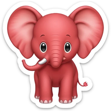 Strawberry elephant sticker