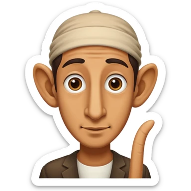 Jewish with super long nose sticker