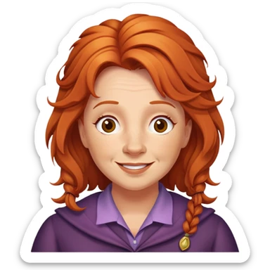 molly weasley, hair is a bit messy, happy sticker