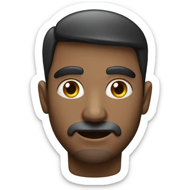 Rosto com máscara e orelha furada sticker