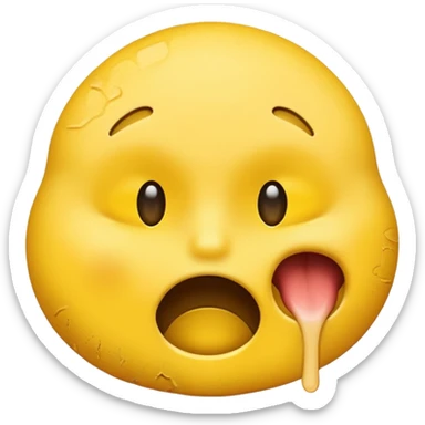 give me an emoji choking itself  sticker