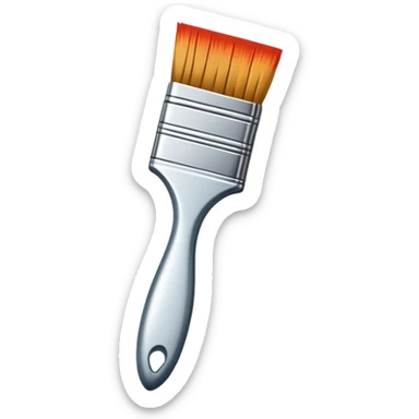 Metal painting icon, hand-painted metal object like a plate or decorative piece with intricate patterns, visible paintbrush, metal surface with vibrant enamel or acrylic paints, no finished artwork, just the painting process, minimalistic style, clean lines, transparent background. sticker