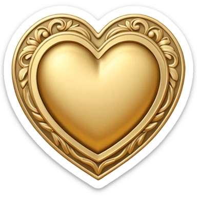 heart with a medal motif sticker
