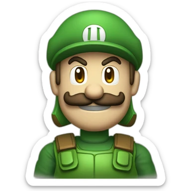 Luigi doomguy sticker