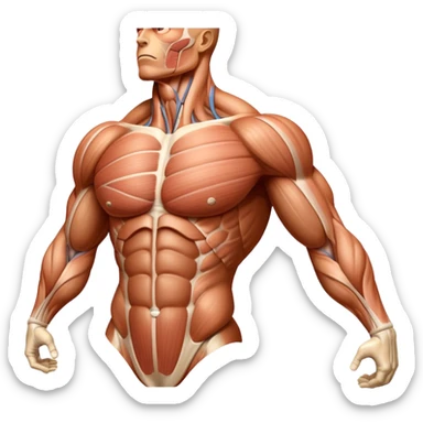 Deltoids muscle anatomy sticker
