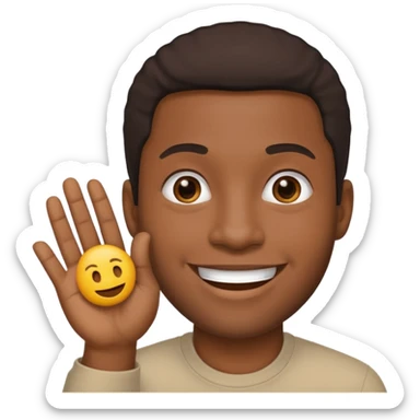 Black dude doing a 🫡 emoji  sticker