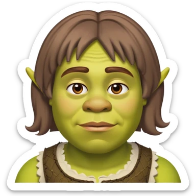 Shrek in his hot gurl era  sticker