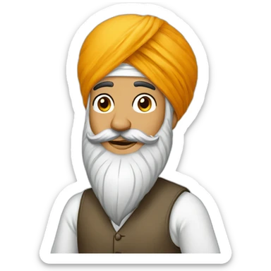 Sikh with patka sticker
