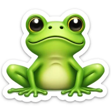 froggie with drops of water  running down the legs. Make te water colour light yllow sticker