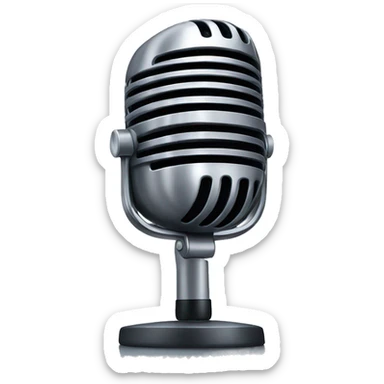 microphone podcast, interview  sticker