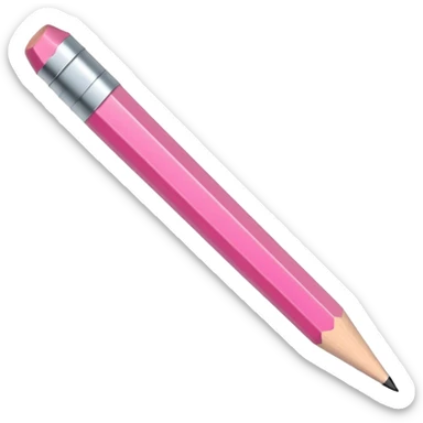 Pink pencil emoji sticker
