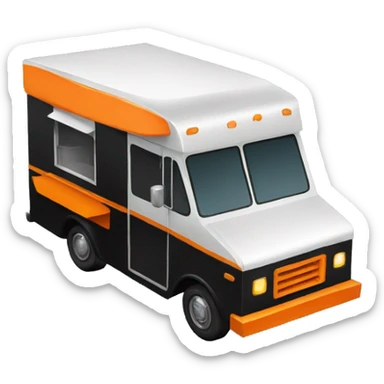 Black and Orange Food truck sticker