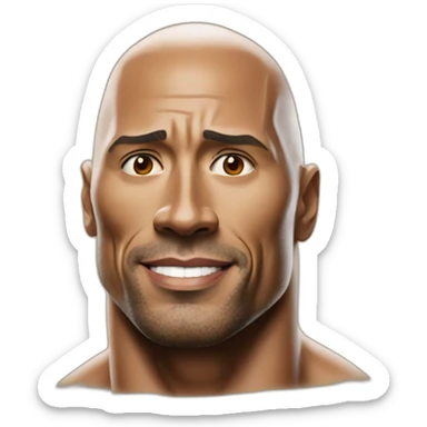 the rock dwayne johnson Iron Man sticker