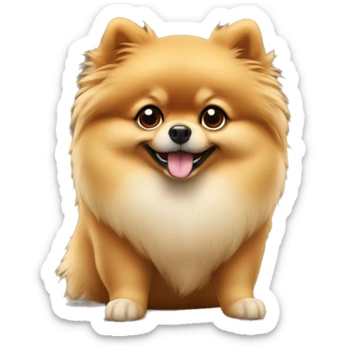 Pomeranian fazendo um coração com as patas sticker