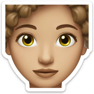 my beautiful, green eyed, russian friend, with beautiful brown hair, that look like a super model sticker