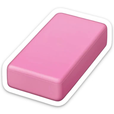 pink rectangular eraser sticker