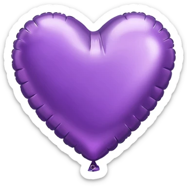 purple Foil balloon heart, remove background sticker