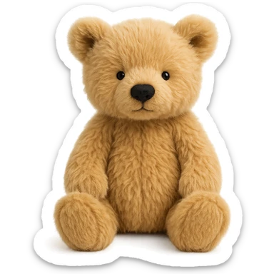 jellycat stuffed plush blonde grizzly bear cub sticker