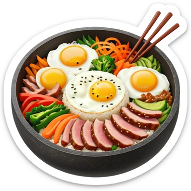 Create an emoji for Korean ishiyaki bibinba   sticker