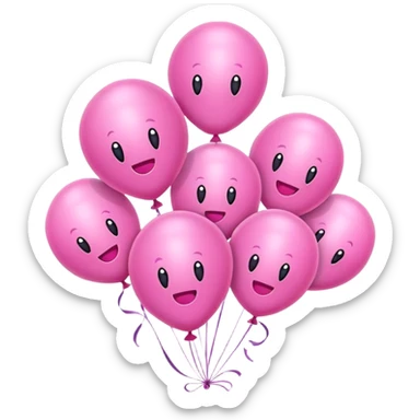 pink Balloon animals  sticker