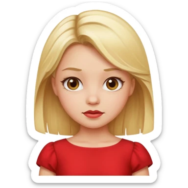 blond girl doing okay sassy sticker