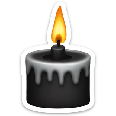 Black candle sticker