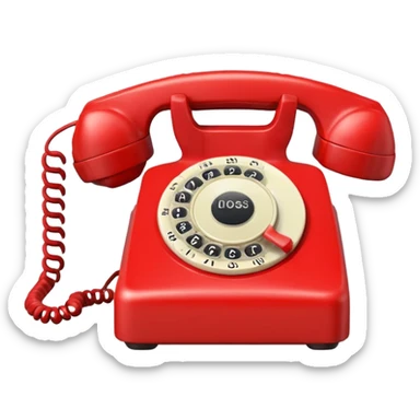 telephone red sticker