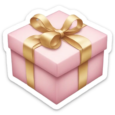 Light pink present sticker