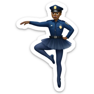 Ballet cop sticker