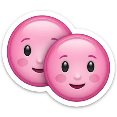 Two pink circles sticker