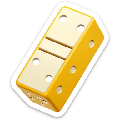 Prompt 16: "One source of income = HUGE risk."
Graphic: 🧱 Domino block icon (white) tipping yellow.
Animation: Block falls over.
Background: Transparent.
 sticker