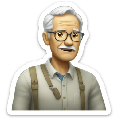 Get off my lawn old man sticker