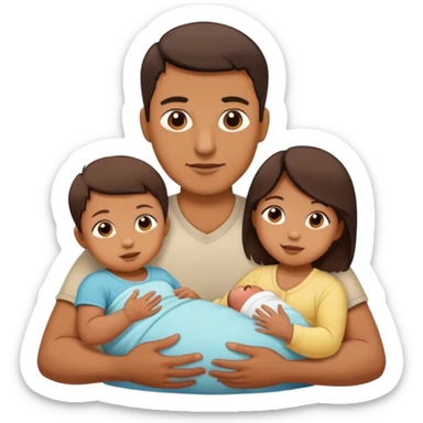 Mom dad and baby sticker