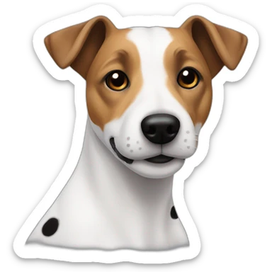 Jack Russell with black spot sticker