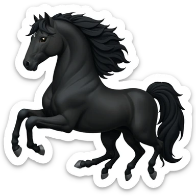 black flying horse Let him look up sticker
