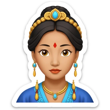 ancient Ming woman with earrring sticker