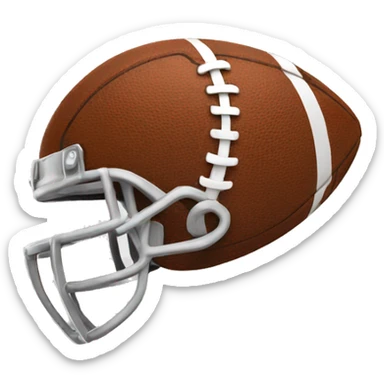 American football emoji with a Happy emoji in it sticker