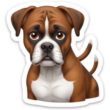 Brindle boxer dog  sticker