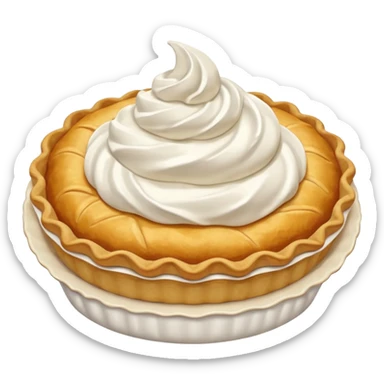 cute pie emoji no face with whipped cream  sticker