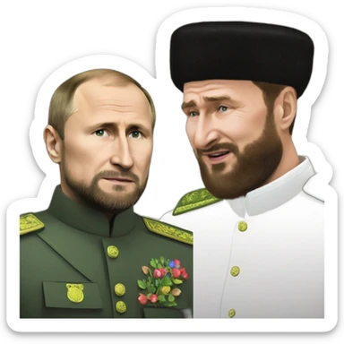 Ramzan kadyrov and putin loves sticker