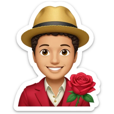 Bruno mars ve rose sticker