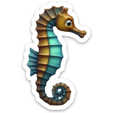 seahorse facing left sticker