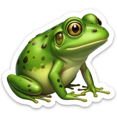 Rana comiendo sticker
