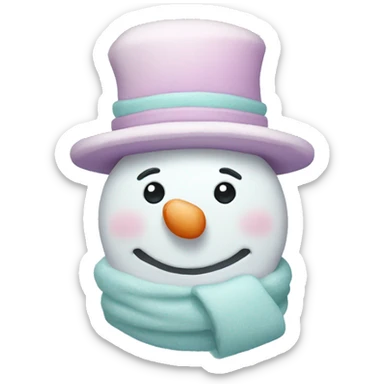 Pastel Snowman  sticker