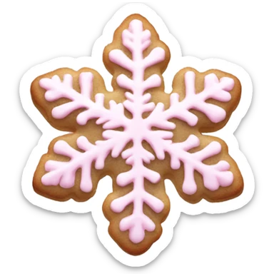 pale pink snowflake cookie sticker