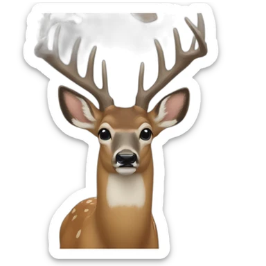 Whitetail deer real life sticker