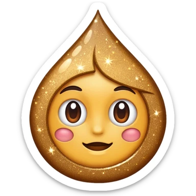 glitter cheap brown sticker