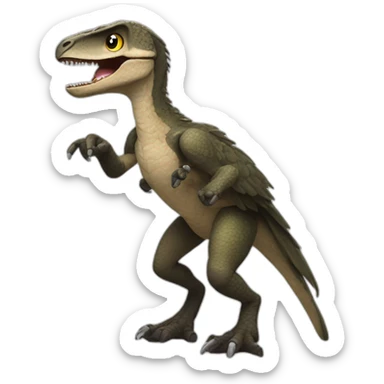i want an raptor, with an waving arm sticker