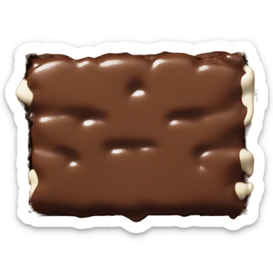 Brownie glazed with chocolate  sticker