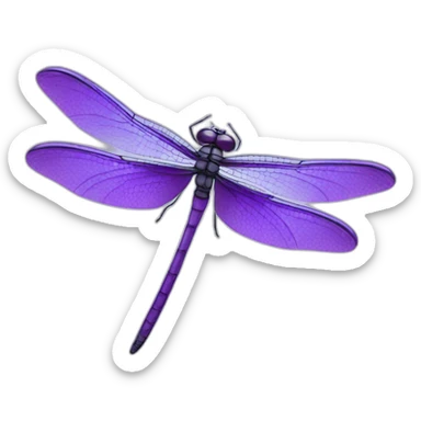 purple dragonfly sticker